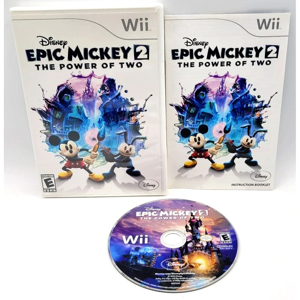 Epic Mickey 2: The Power of Two Nintendo Wii CIB‎ COMPLETE IN BOX DISNEY